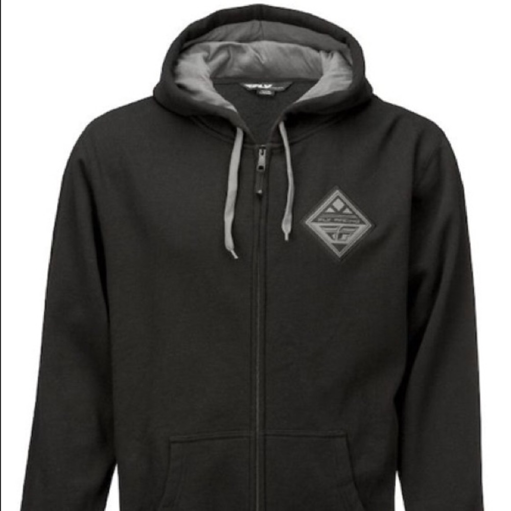 Fly Racing unisex patch zip hoodie